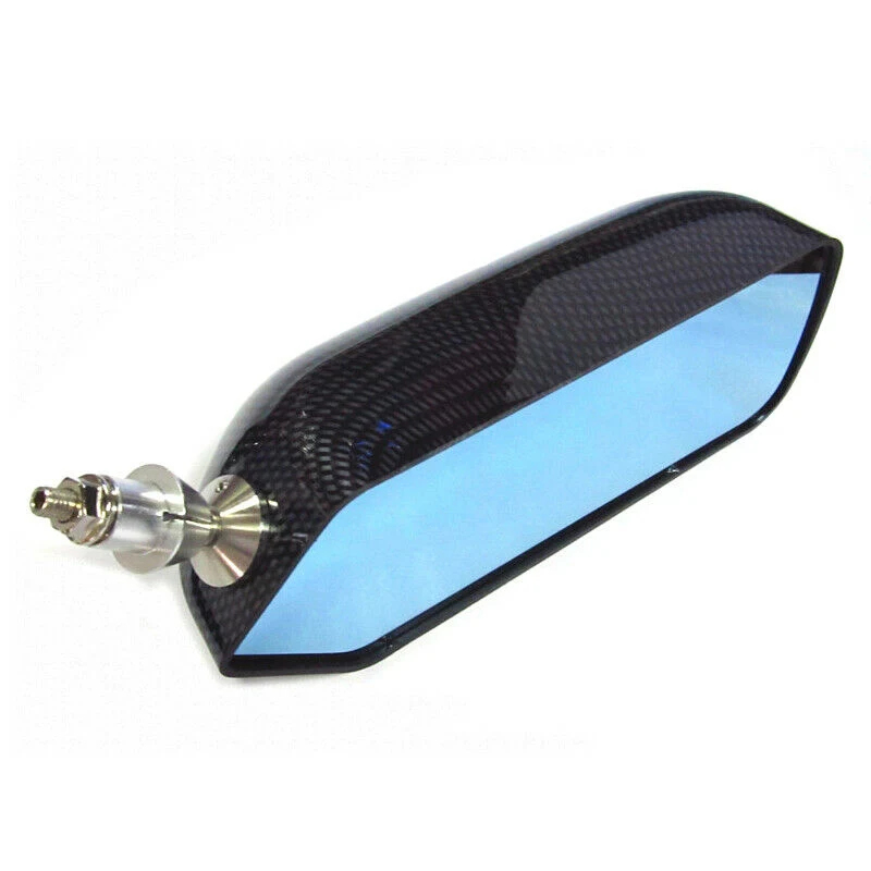 

Universal Carbon Fiber Side Rear View Mirror with Blue Mirror Surface for F1 Racing