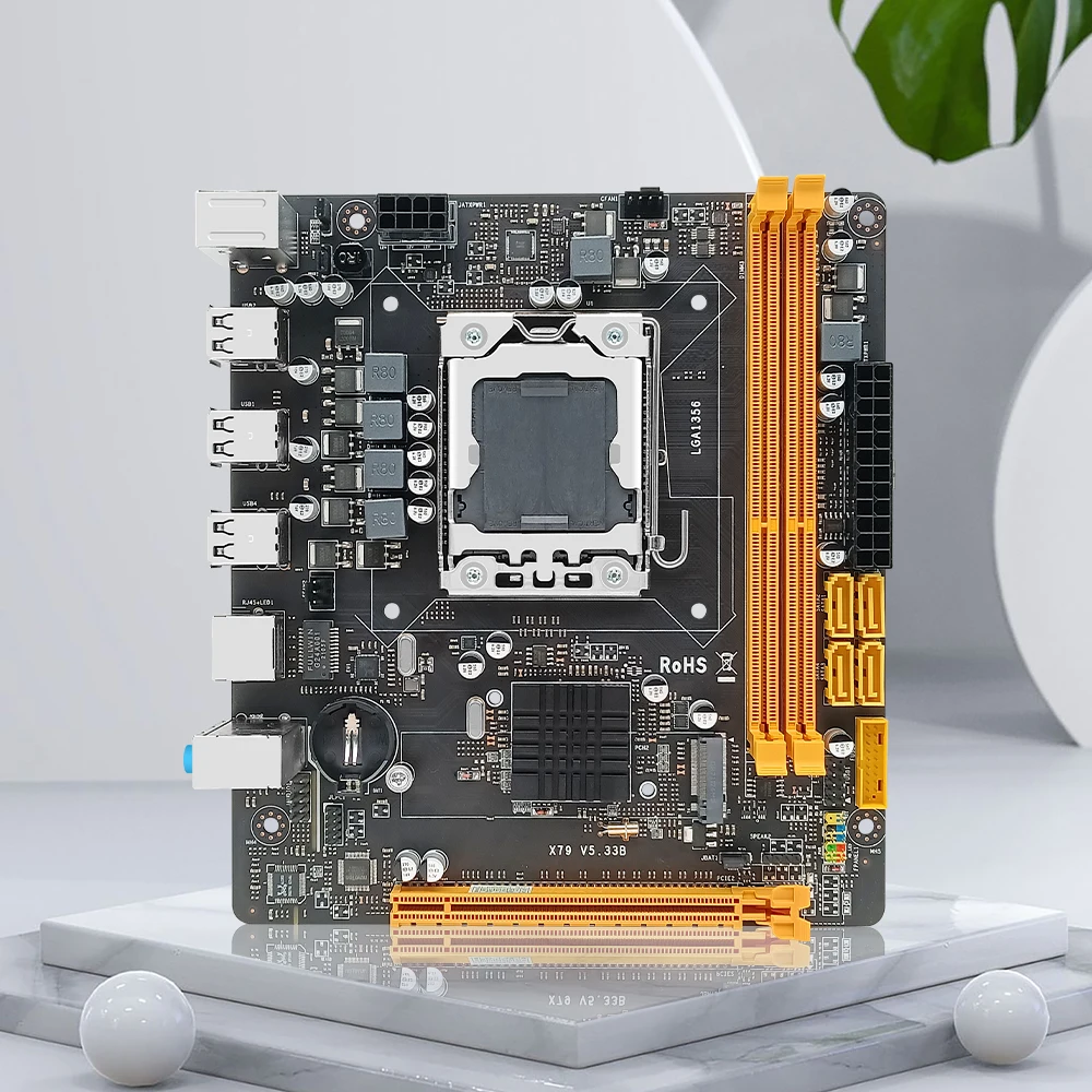 Комплект материнской платы X79 с процессором Intel Xeon E5 2420 V2 LGA 1356 и памятью 8 ГБ DDR3 Mini