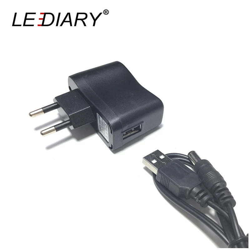 LEDIARY EU/US адаптер питания 100 V-240 V к DC 5V 1A 1000mA адаптер USB блок питания адаптер конвертер зарядное устройство 5,5x2,1 MM
