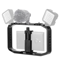 bystone u rig pro smartphone video rig w 3 shoe mounts filmmaking case handheld phone video stabilizer grip tripod mount stand