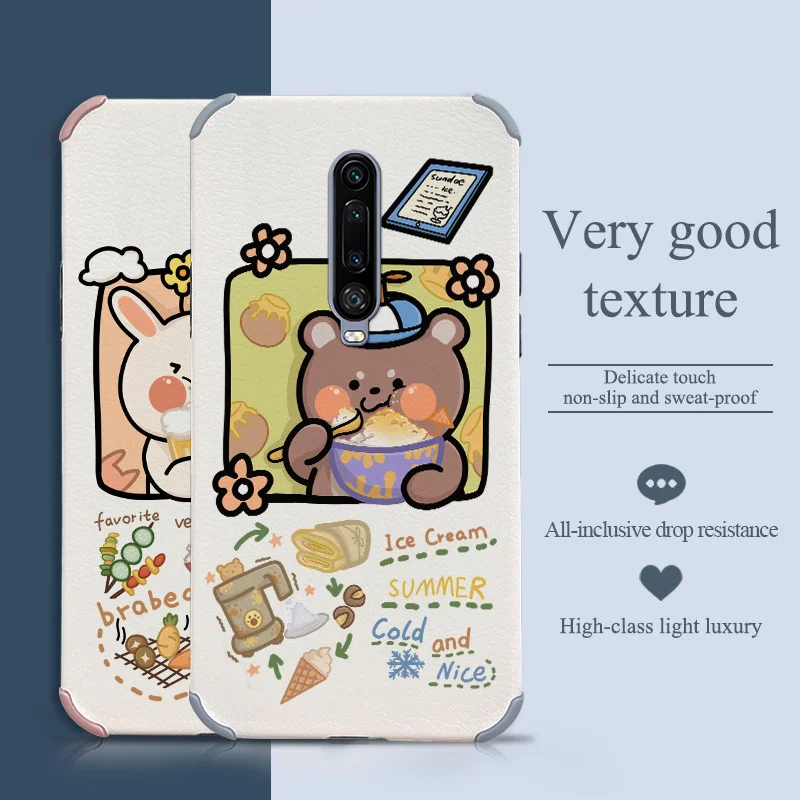 

Smoothie Bear Phone Case For Xiaomi Redmi K30 K30Pro Pro Liquid Silicone Cover