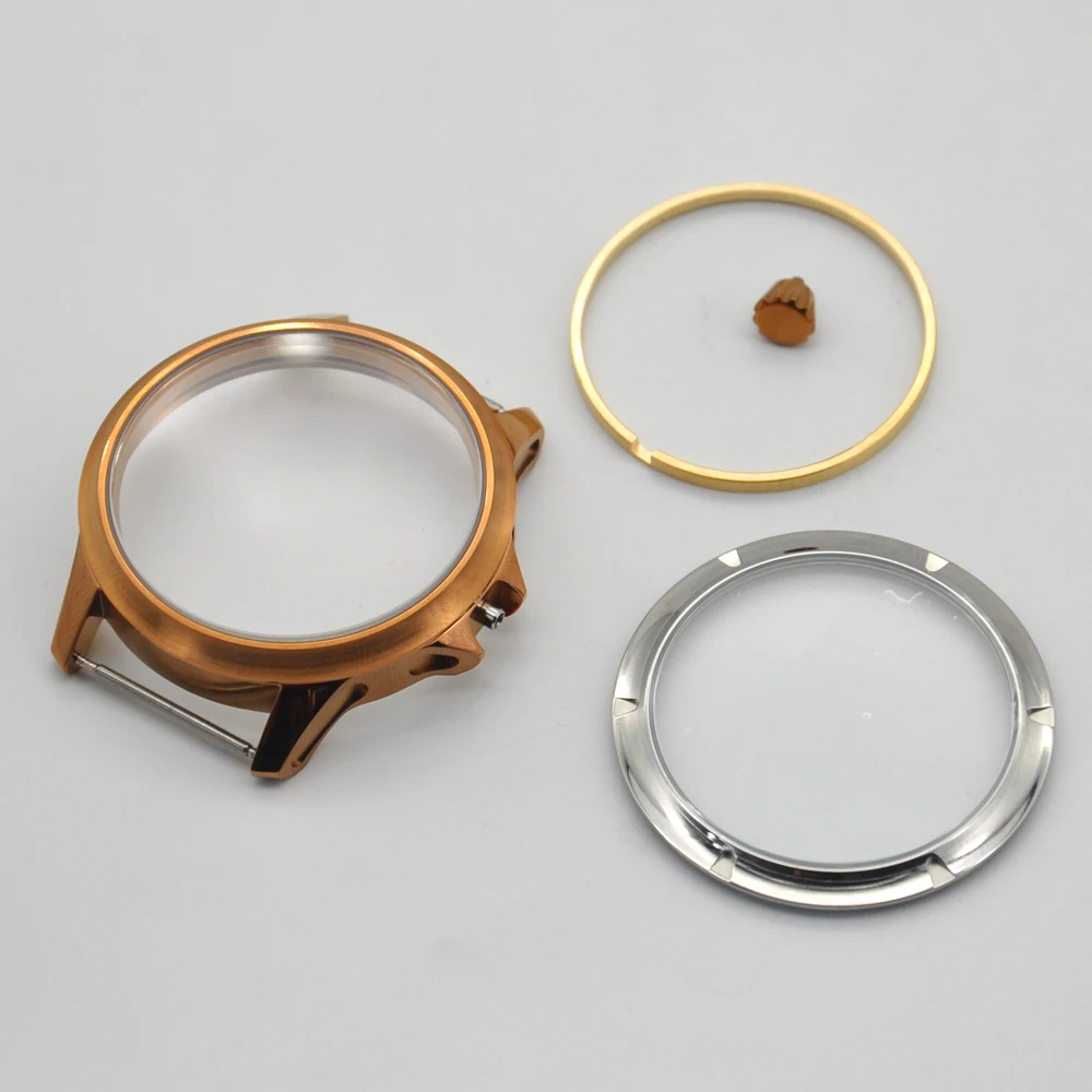 Мужские Запчасти для наручных часов corgтеле 45 мм PVD чехол из высококачественной