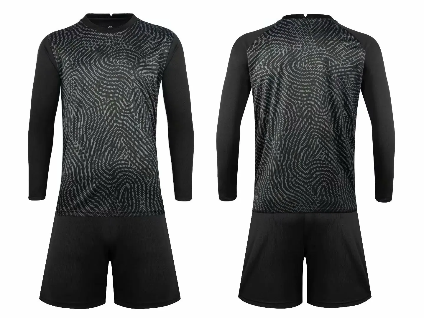 Детские длинные рукава Желтый Футбольный трикотаж комплект футбольной формы