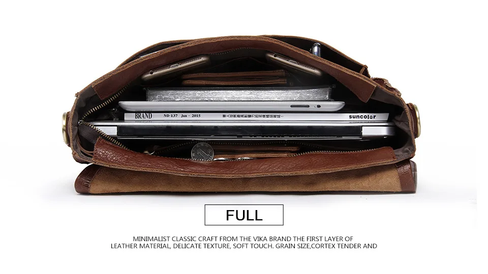 Вместительный деловой мужской портфель 17 дюймов коричневые сумки