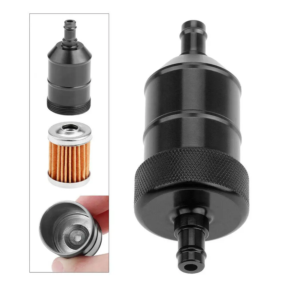 

Accessories Fuel Filter Parts Fuel Gas Black Cleaner Reusable 8mm 5/16