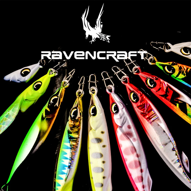 RAVENCRAFT Новый Металическая дергающаяся ложка Тонущая приманка воблер морской