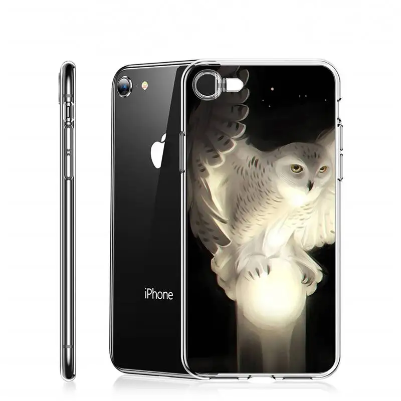 

Cute Owl Hearts Lover Phone Case Transparent for iPhone Samsung A S 11 12 6 7 8 9 10 20 Pro X XS Max XR Plus lite