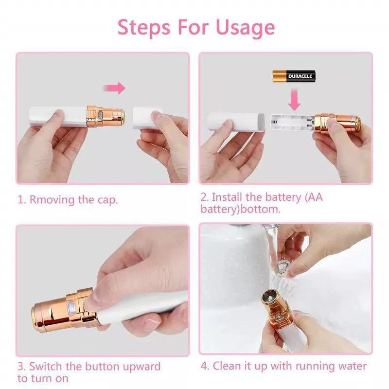 Электрический триммер для бровей 2 в 1 женский портативный мини бритва