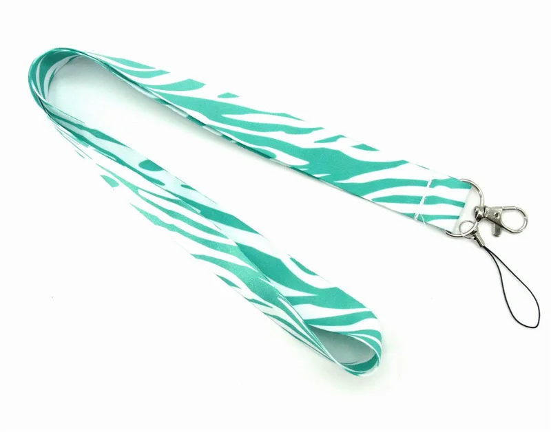 Двухсторонний шнурок с принтом зебры для ключей Брелоки идентификационная бирка
