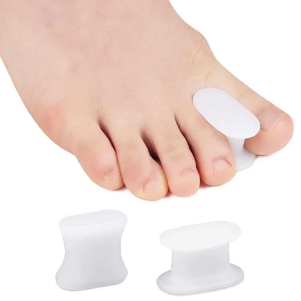 

1 Pair 2pc Silicone Gel Toe Separator Bone Thumb Orthotics Corrector Hallux Valgus Corrector Toe Separator Foot Pain Relief Tool