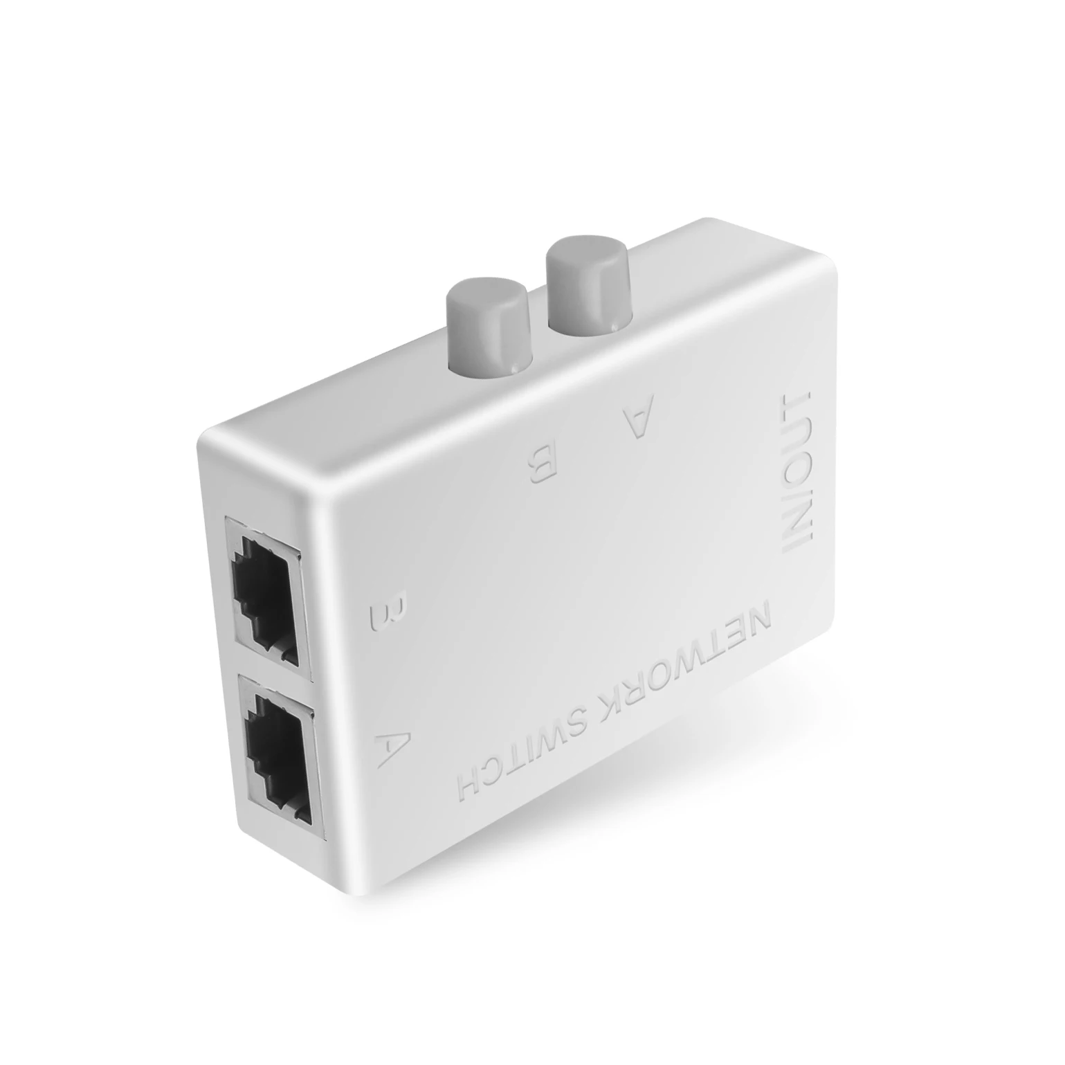 Kebidumei Mini 2 Port RJ45 RJ-45 Network Switch Ethernet Network Box Switcher Dual 2 Way Port Manual Sharing Switch Adapter HUB images - 6