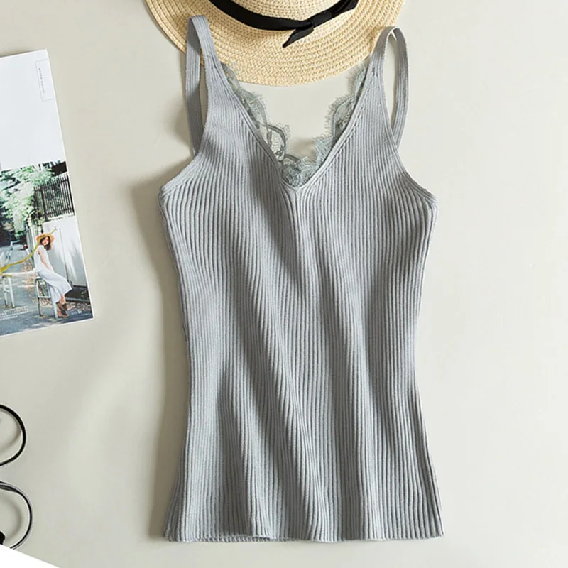 Сексуальный женский кружевной топик 2022 с двойным v-образным вырезом Простой