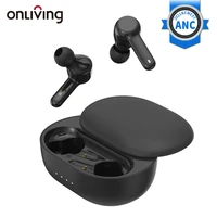 onliving bluetooth 5 0 wireless earphone active noise cancelling tws earbuds anc eaphone ipx5 waterproof with dual micphone