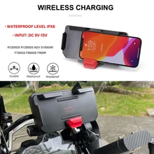 New Motorcycle Parts Navigation Bracket Wireless Charging Support Mobile Phone For BMW R1200GS F800GS ADV F700GS R1250GS F900R