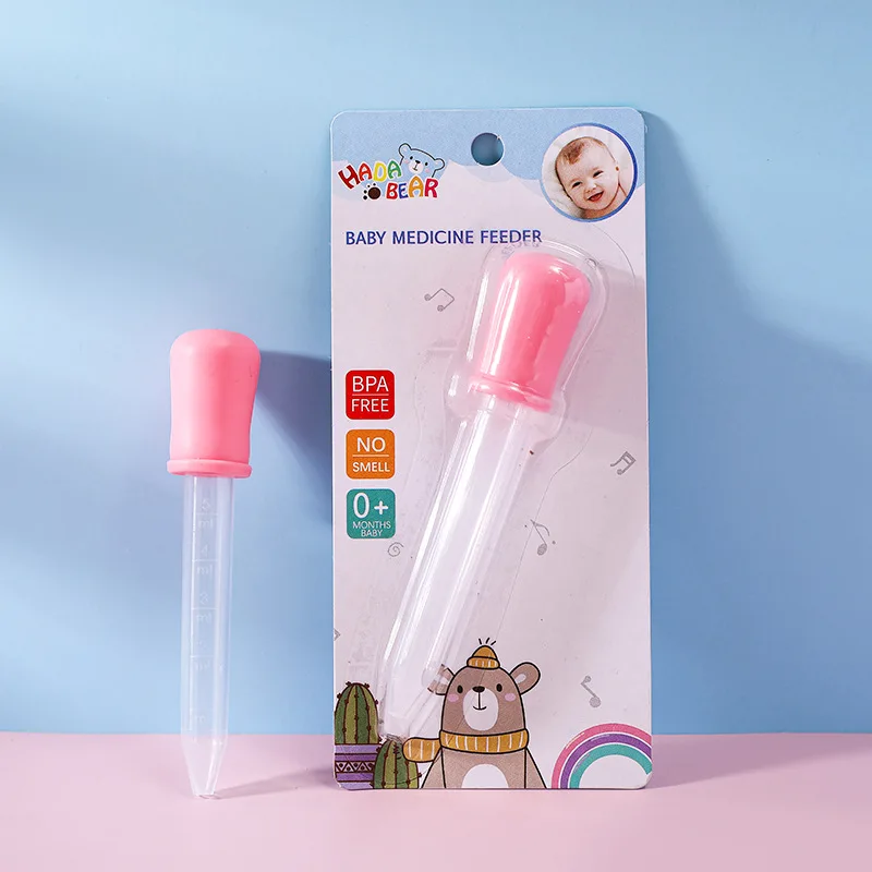 Gotero para beb&eacute;, alimentador de medicina a prueba de choques, alimentador de Medicina de agua para beb&eacute; reci&eacute;n nacido con escala, alimentador de Medicina de Gel de s&iacute;lice de 5ml-5