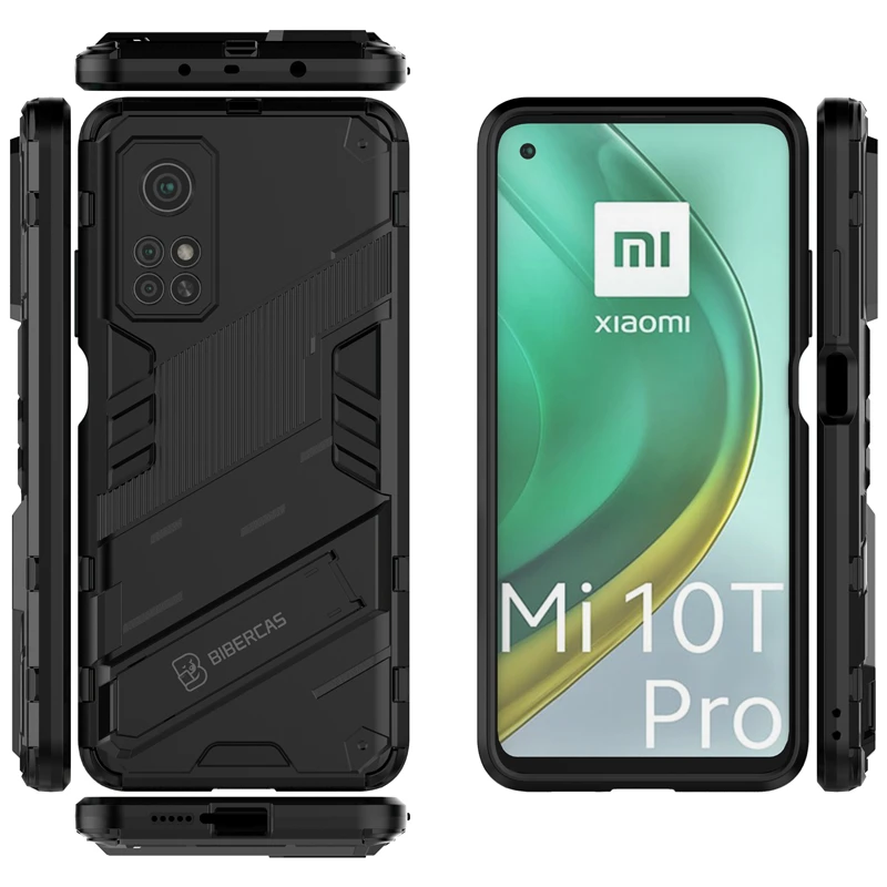 For Xiaomi Mi 10T Pro Cover For Mi 10T Pro Case Punk Shockproof Kickstand Fashion Holder Back Cover For Mi 10T Pro Lite Fundas