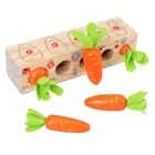 Игрушка Монтессори, деревянная игра в морковь, детские игрушки, цифры, игрушка для мелкой моторики, Обучающие интерактивные игрушки для детей