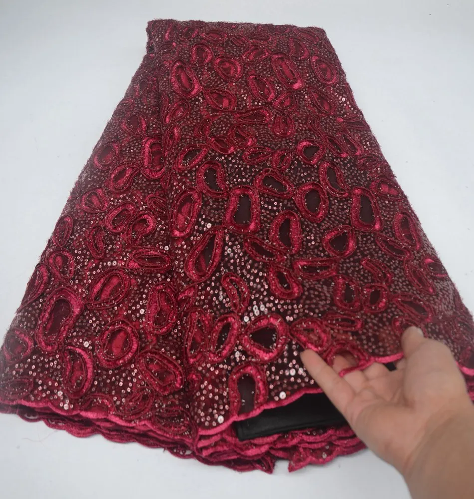 5 ярдов orange Свадебные французская кружевная ткань очень аккуратно полностью в