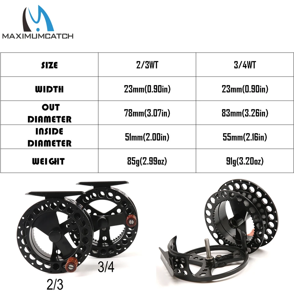 Maximumcatch шалфей Clicker Рыболовная катушка для ловли нахлыстом 2 4 Вт CNCMachine Cut|reel