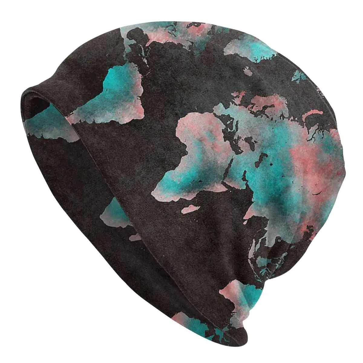 

World Map Cap Goth Street Skullies Beanies Hats Unisex Male Spring Warm Thermal Elastic Bonnet Knitted Hat