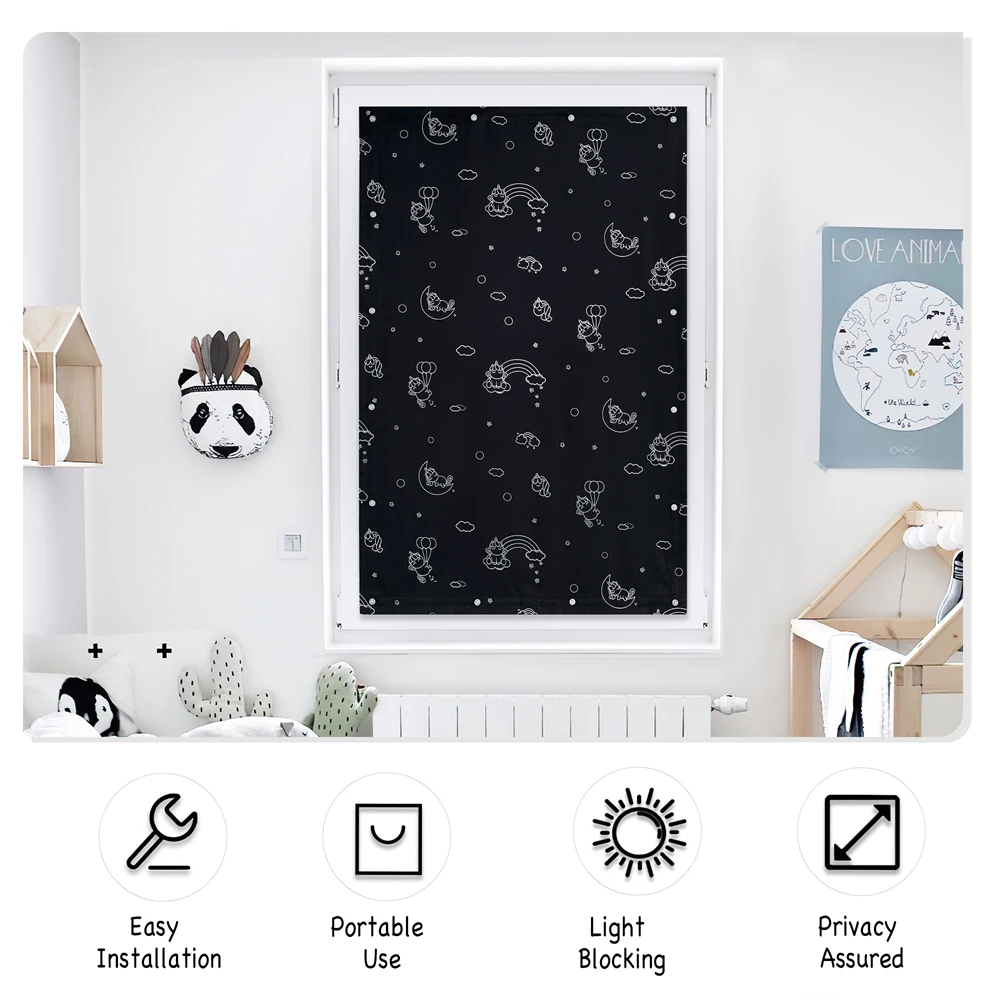 1 шт. переносной зонтик с единорогом занавеска на присоске Тип Солнцезащитная