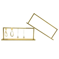 metal earring show stand gold color luxury jewelry ring holder rack home women desk decaration organizer shelf