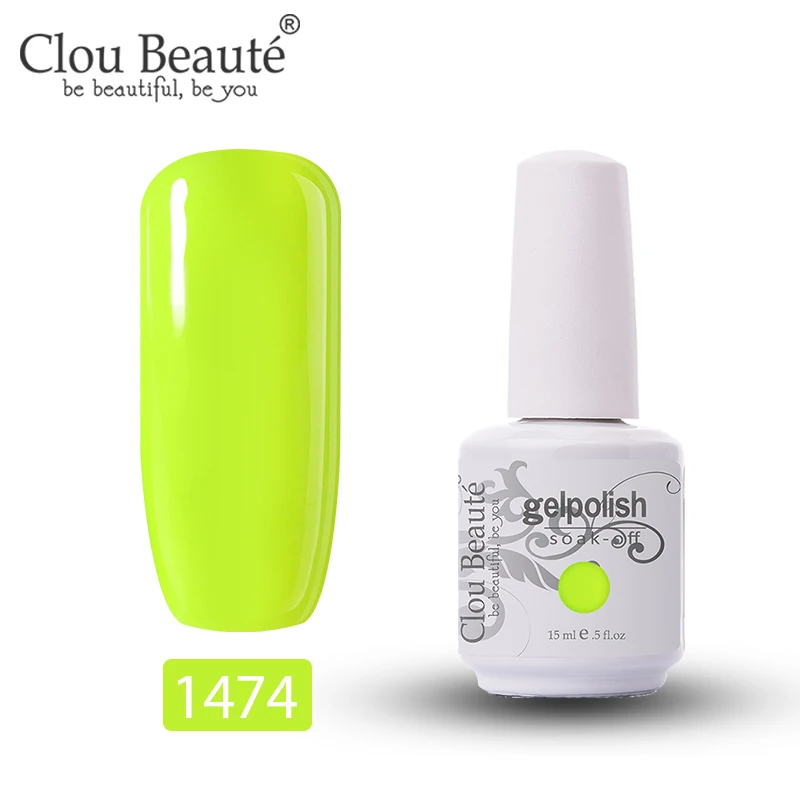 1474 Clou Beaute 15 мл цветной гель-краска УФ-гель для ногтей замачиваемый светодиодный лак для ногтей Гель-лак для ногтей Полупостоянный лак для ногтей - Цвет: 1474