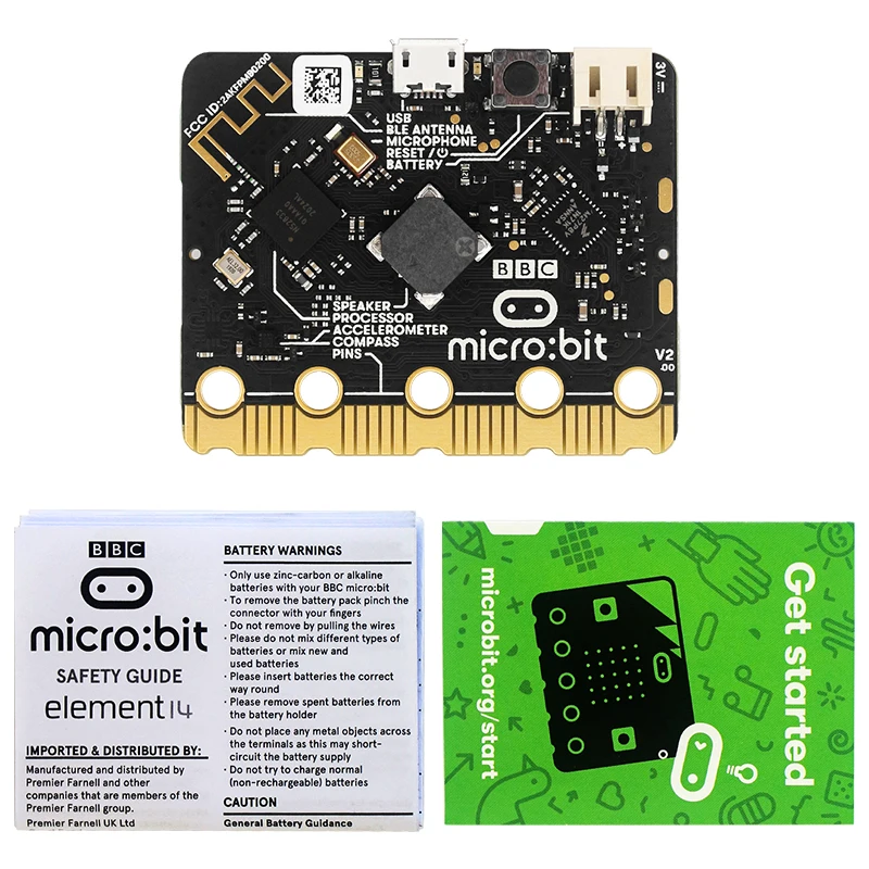 

BBC Micro:Bit V2 Educational Creative Tool Built-In Speaker Micro Bit Microphone Touch Sensitive Development Board for Kids