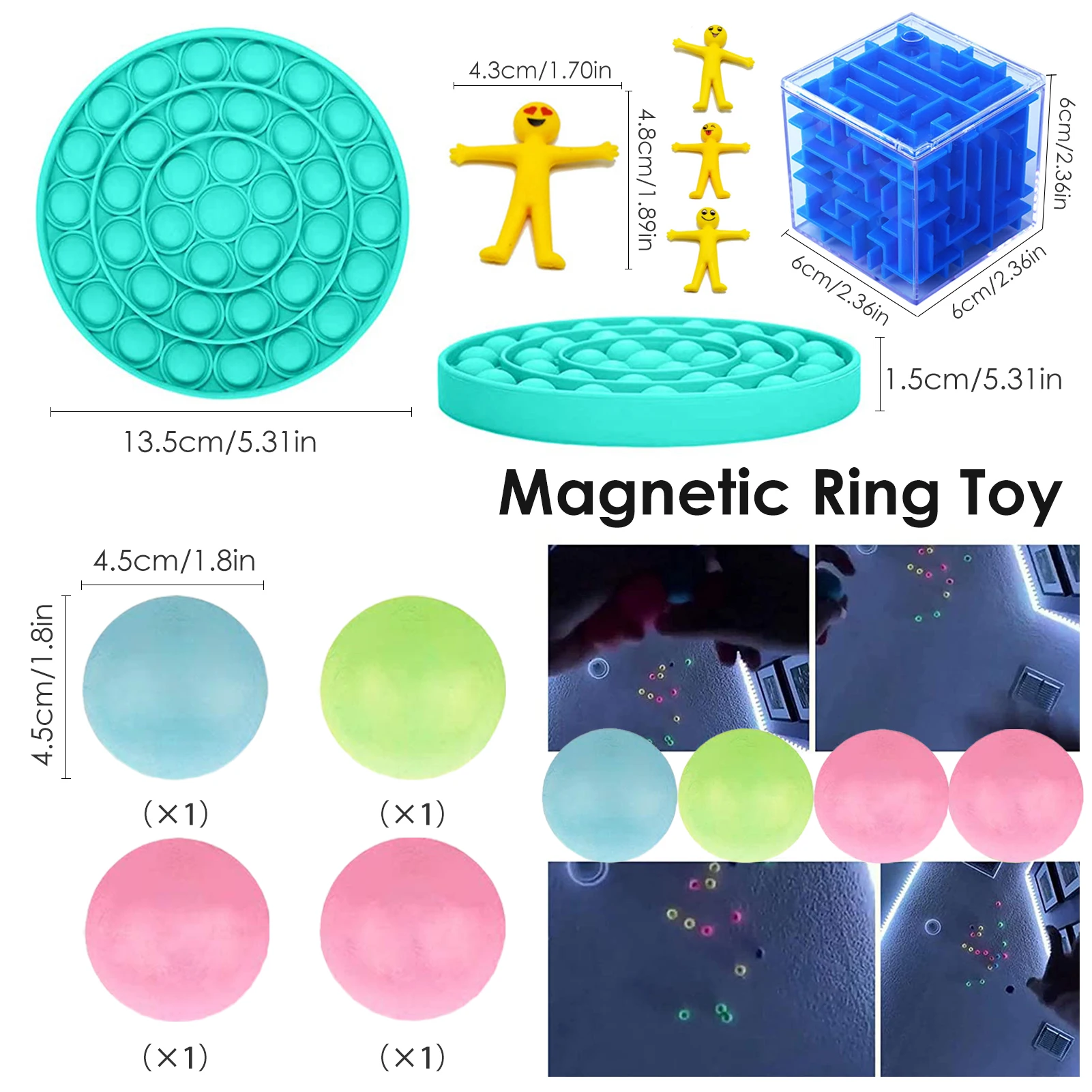 

22Pack Fidget Sensory Toy Set Stress Relief Toys Autism Anxiety Relief Stress Pop Bubble Fidget Toys For Kids Adults