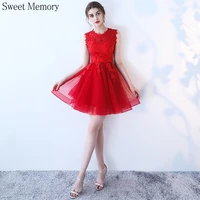 j7100 above knee mini dresses bridesmaid dresses wine red black champagne sliver lace organza party homecoming graduation dress
