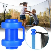 8pcs 2 5cm child trampoline enclosure pole cap for net hook blue pe trampoline pole cover trampoline supplies
