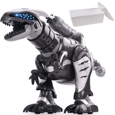 black Foam Box Радиоуправляемый робот K9 Интеллектуальный динозавр Электрический Dinobot дистанционное управление дракон музыкальный светильник с механической войной детские игрушки для хобби - Цвет: black Foam Box
