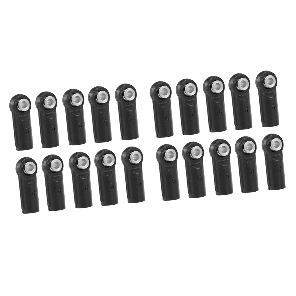 

20x Plastic Link Rod End Balls For 1/10 RC Model Crawler Car Buggy Parts