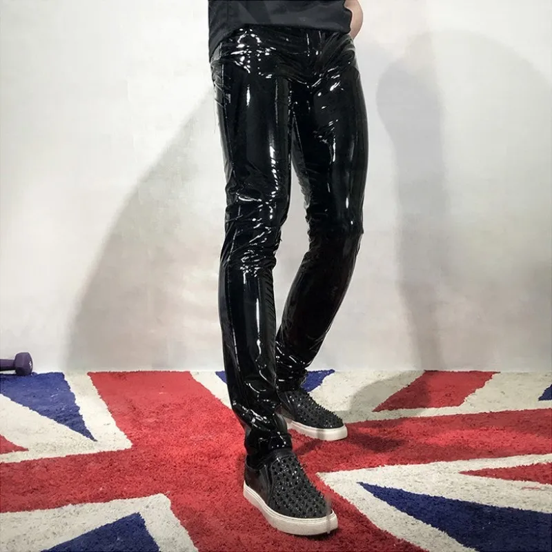 Горячая сексуальная одежда для ночного клуба мужские яркие брюки из