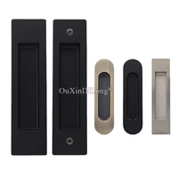 brand new 2pairs recessed invisible sliding door handles wood barn ktichen door push pull flush handles for 4055mm doors