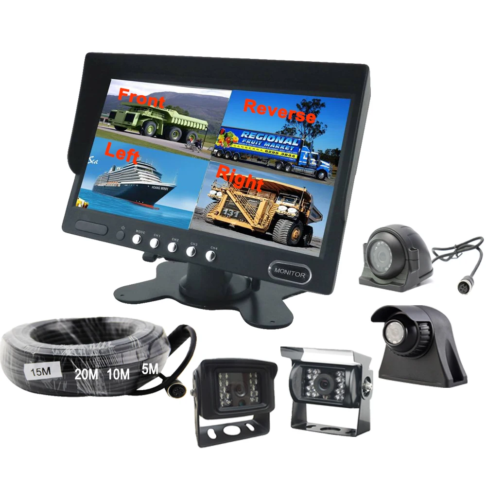 

Koen Best Selling 7 Inch Car LCD Monitor 24V Car/ Bus/ Truck Reverse Camera Kit
