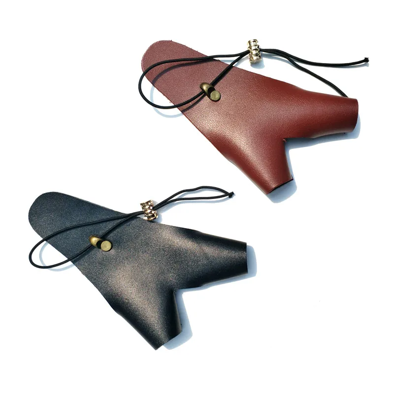 Кожаная перчатка для стрельбы из лука с левым пальцем Защитная охоты