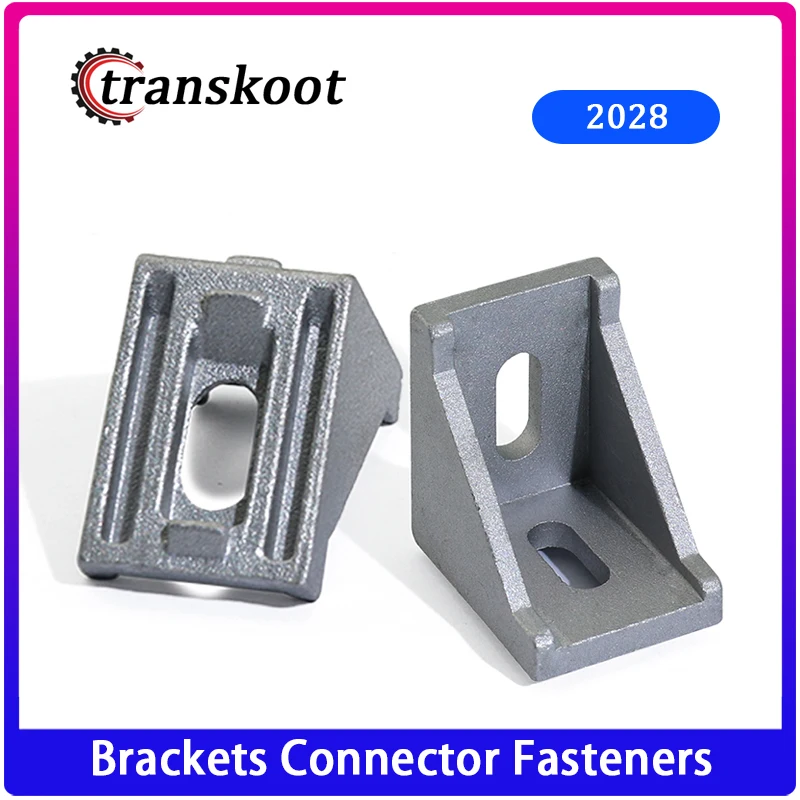 

50pcs CNC DIY ACCESSORIES 2028 Corner Angle L Brackets Connector Fasten Fitting Long Hole for Aluminum Profile 2020 20x20
