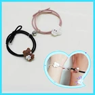 2 шт. в комплекте, магнитный браслет для лучших друзей и пар, милый медведь, подвеска, фотобраслет, подарок