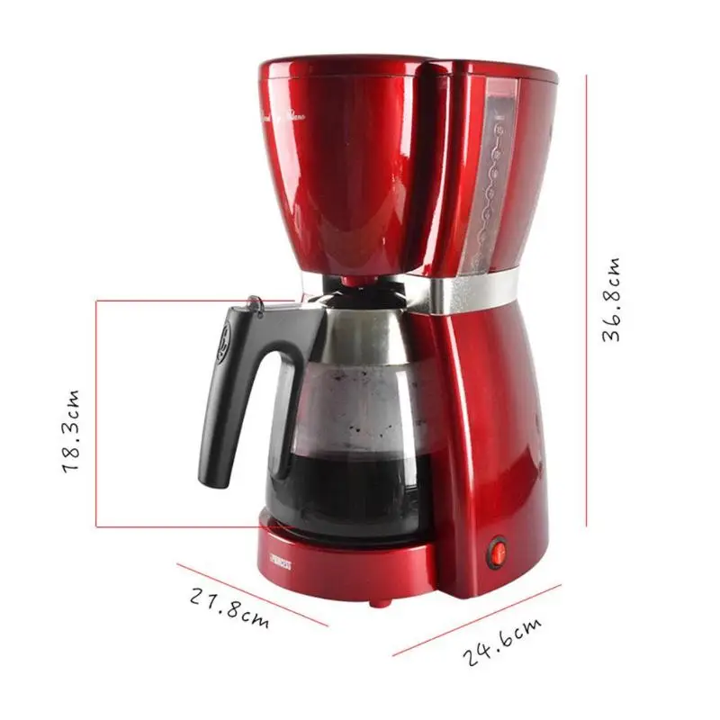 

drip coffee machine electric drip coffee machine glass home office home Portable coffee machine tea set coffee pot red