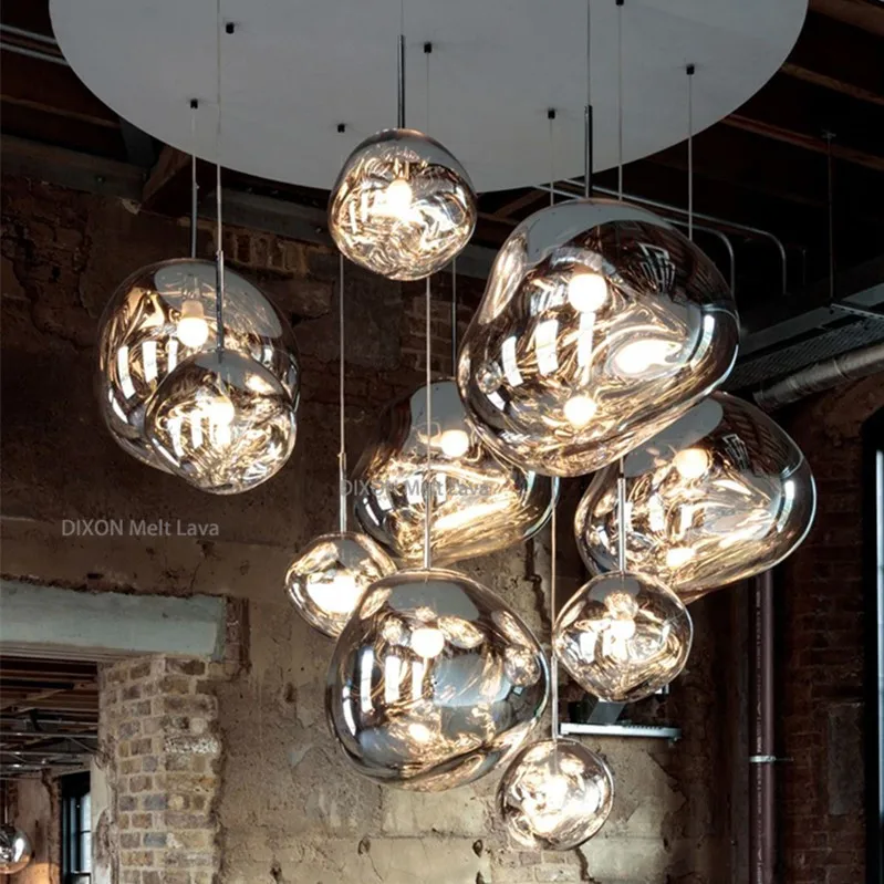 Скандинавский светодиодный светильник-расплав DIXON Melt Lava потолочный светильник