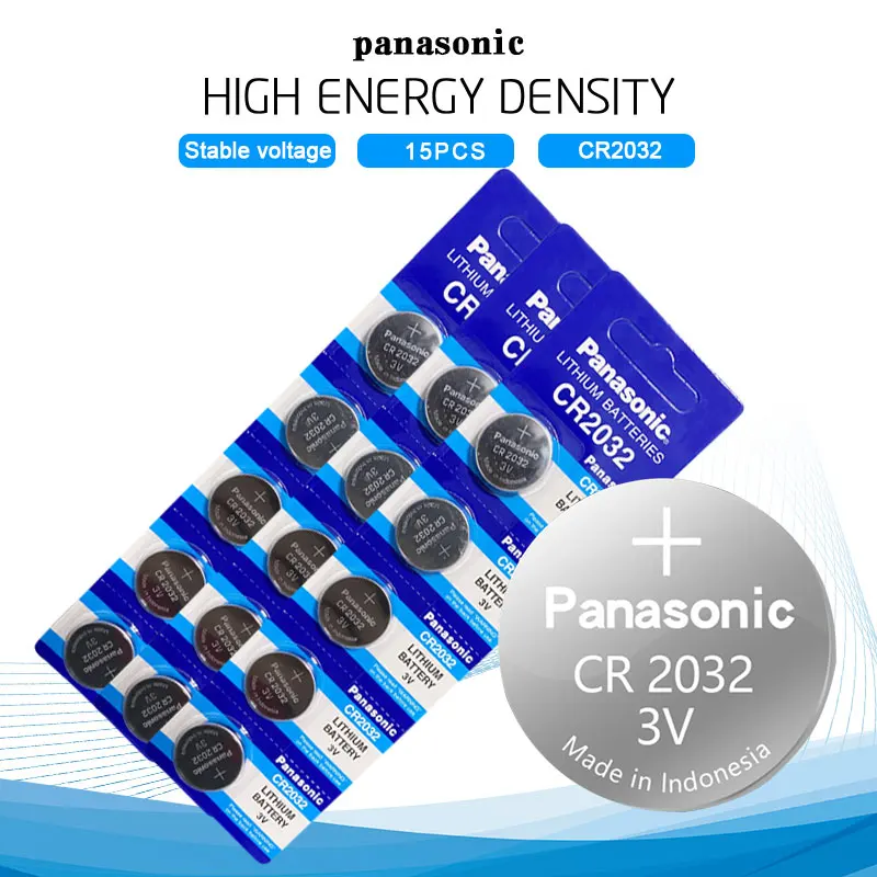 15 шт. новые батарейки для PANASONIC cr2032 3 в кнопочные часов компьютера cr 2032 игрушек