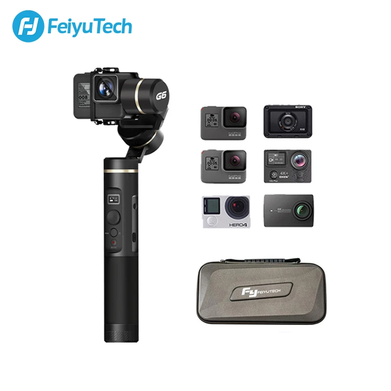 Ручной шарнирный стабилизатор FeiyuTech G6 Экшн-камера Feiyu с защитой от брызг Wi-Fi +