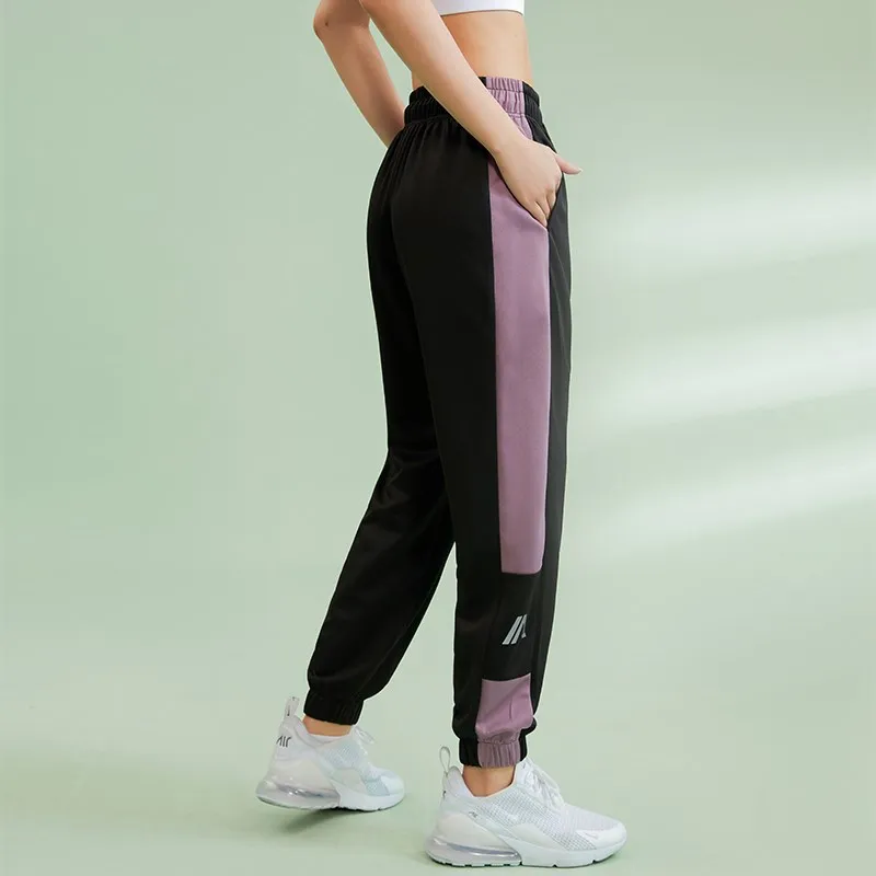 VANSYDICAL Women Loose Sport Running Pants Jogging Black Pants for Gym Breathable Female Training Fitness Yoga Workout Trousers