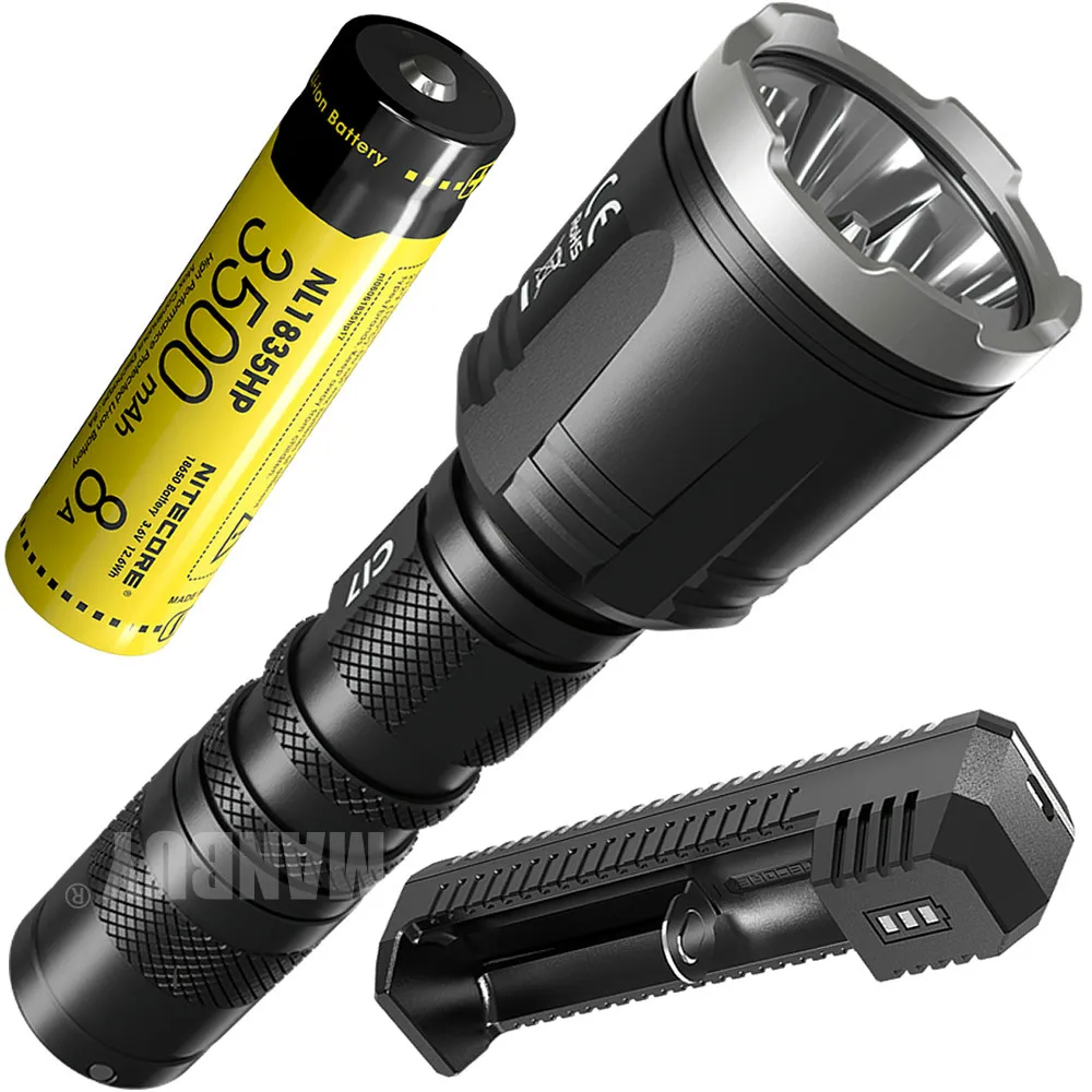 Online NITECORE-linterna De Doble Haz Para Exteriores, Dispositivo De Iluminación Con Cargador USB Y Batería NL1835HP, 2021 Lúmenes, Para Acampar Y Cazar, + Ui1 CI7, 2500