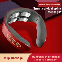 new electric pulse neck massager far infrared heat pain relief tool health care device smart heating cervical massager for neck