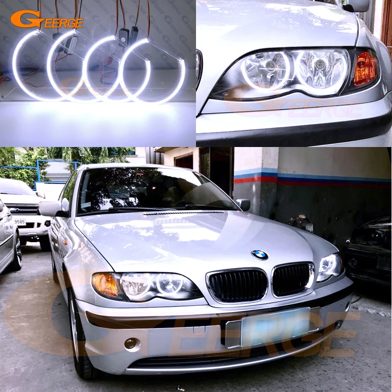Ультра яркий дневной светильник COB led Angel Eyes halo Кольца для BMW E46 Sedan touring 1998 2005 316i 318i
