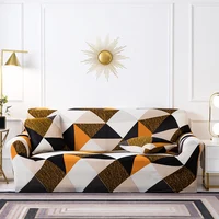 Geometric Nordic L-Shaped Sofa Cover Stretch 2/3/4 Seater for Living Room Sofa Protector Couch Chaise Lounge Sectional Slipcover