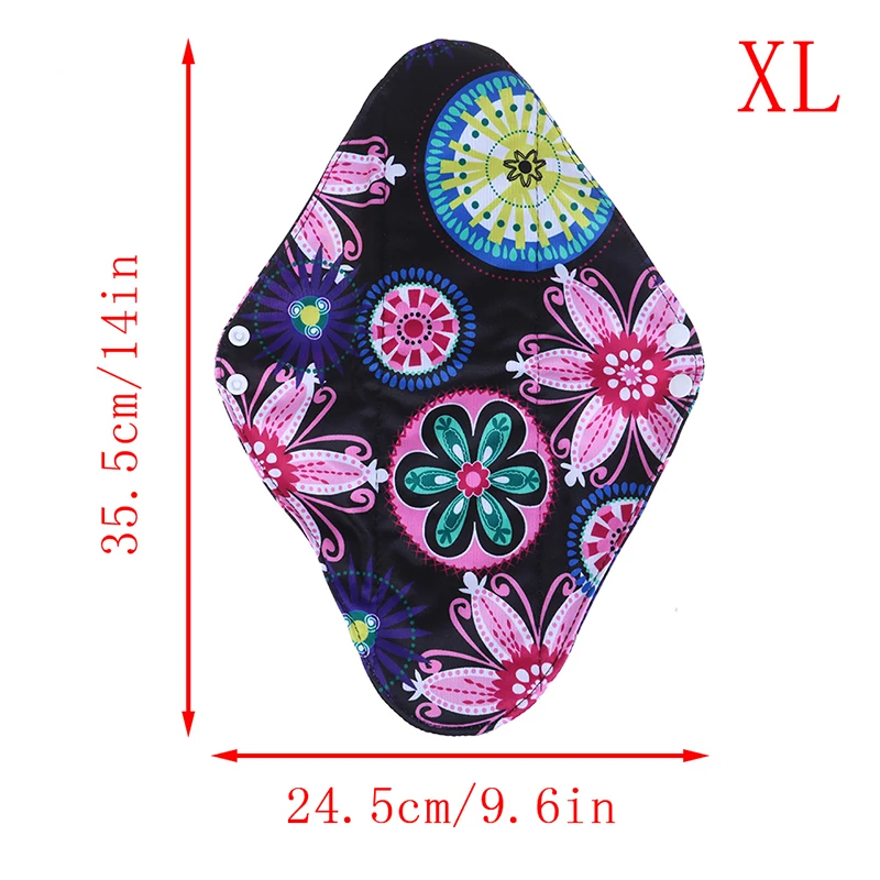 S/M/L/XL многоразовые менструальные подкладки бамбуковые угольные прокладки гигиенические прокладки моющиеся трусики вкладыш мама Материнство менструальные ватные диски - Цвет: XL