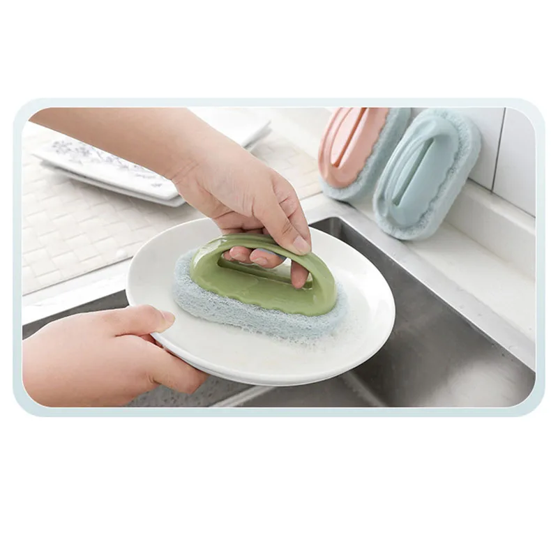 Ванная комната кухня губка щетка для чистки Гибкая головка керамическая чаша